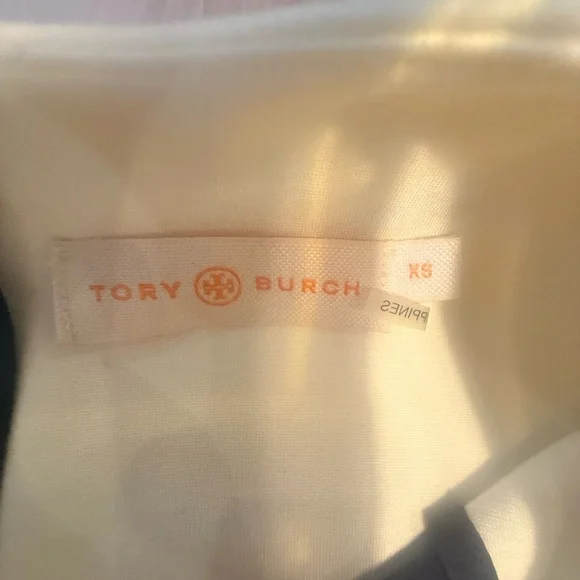 TORY BURCH Mya Navy Copper Colorblock Stretch Ponte Knit Sheath Dress XS = 0/2 - Picture 14 of 14